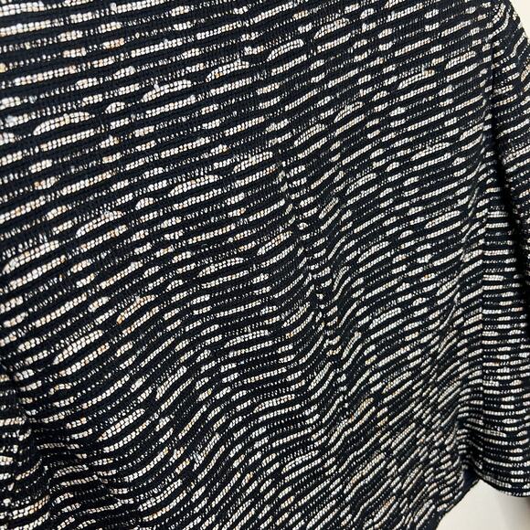 Doncaster Silk Blend Leather Trim Black Cream Tweed Jacket 14 - Picture 6 of 10